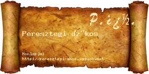 Peresztegi Ákos névjegykártya