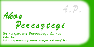 akos peresztegi business card